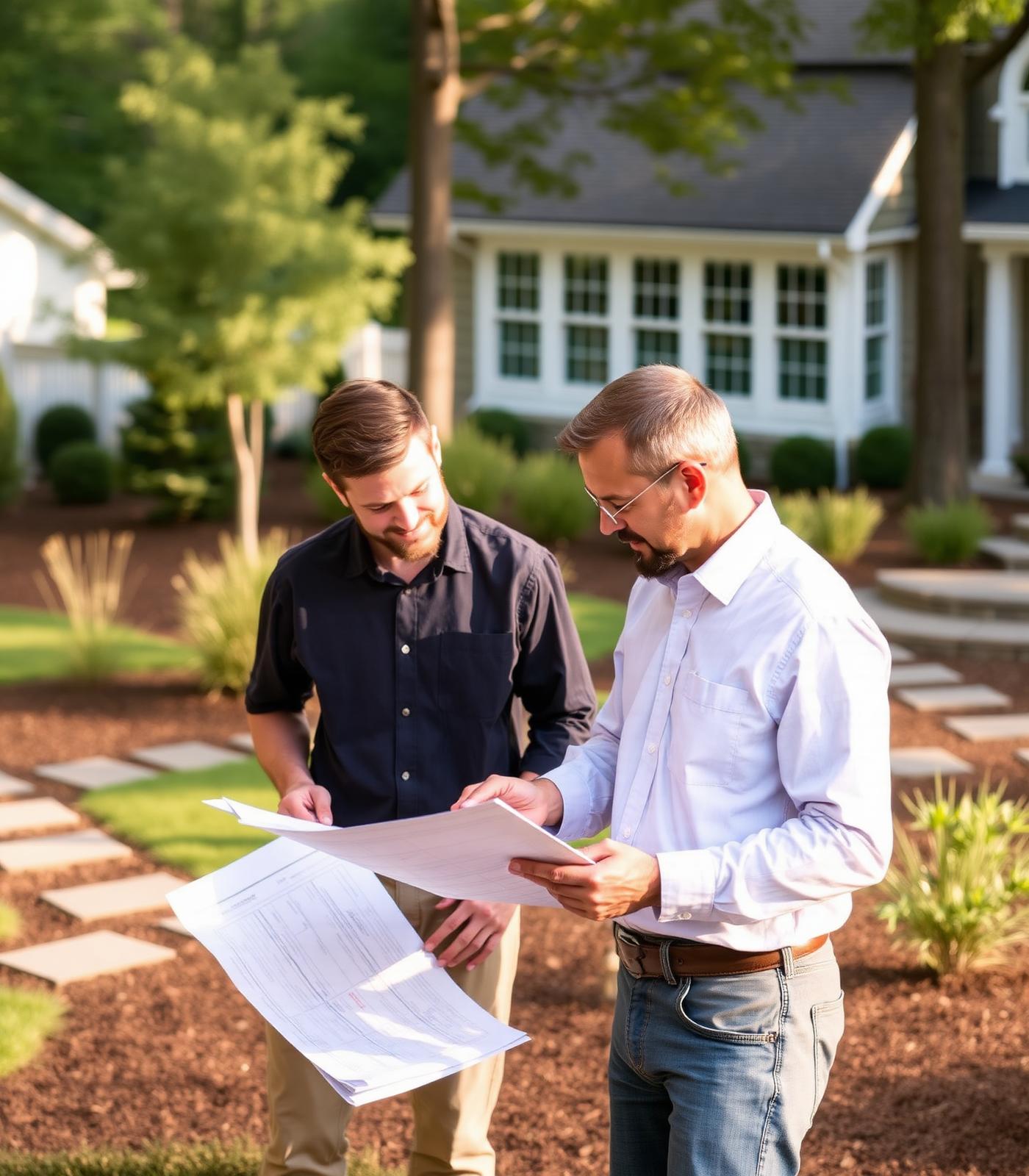Garden Environments designers reviewing site plans